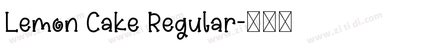 Lemon Cake Regular字体转换